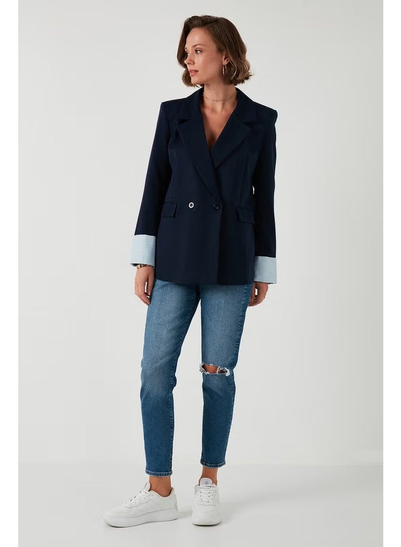Lela Regular Fit Double Breasted Blazer Jacket Women's Jacket 611BC00025 - Image 4